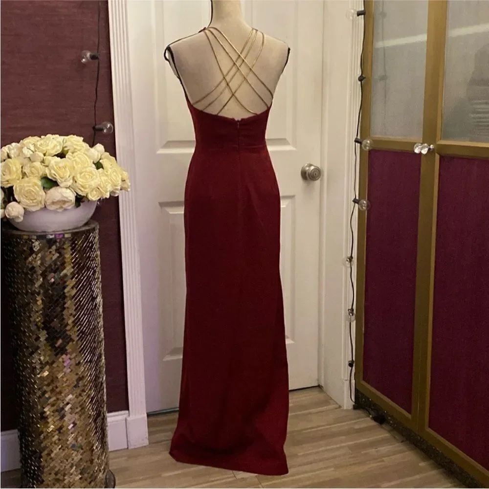 NWT NBD Elegant Backless Red Dress, XS